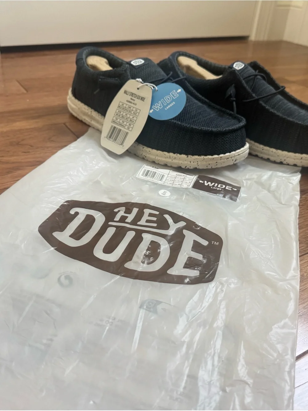Hey Dude Navy Knit Slip-On Loafers